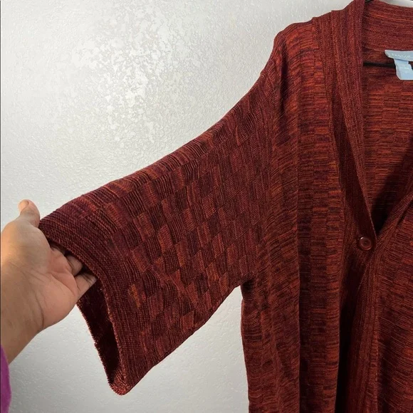 Liz & Me Women's Rust Sweater Cardigan Rust Brown Sz 4X 30/32W Fall Casual Wear - Picture 7 of 9